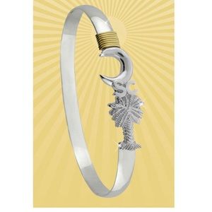 Sterling Silver South Carolina Destination Bangle Bracelet